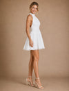 ChicSew Simple Sleeveless Chiffon Halter Mini A-Line Wedding Dresses