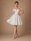 ChicSew Fancy Off The Shoulder A-Line Glitter Tulle Mini Wedding Dresses