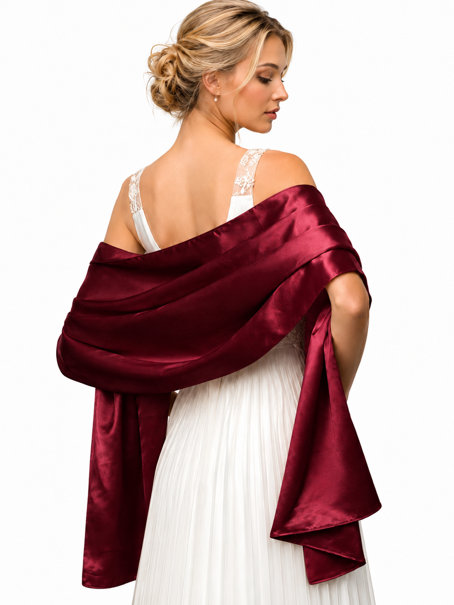 Women's Silky Scarf Shawls and Wraps for Wedding Favors Bride Bridesmaid Gifts Evening Dress Shawl