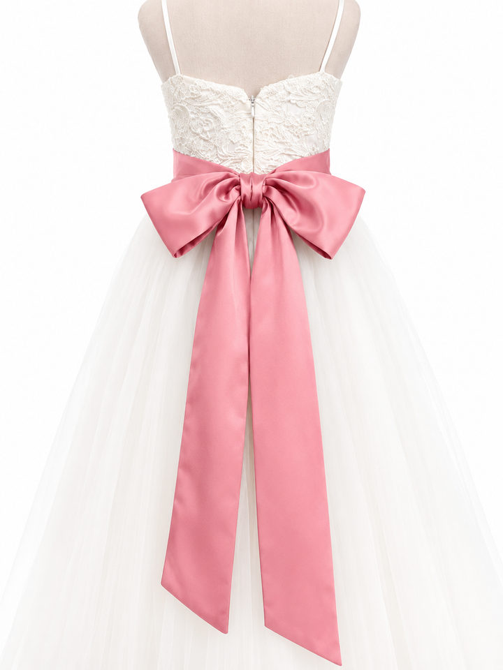Girls Satin Tie Back Belt
