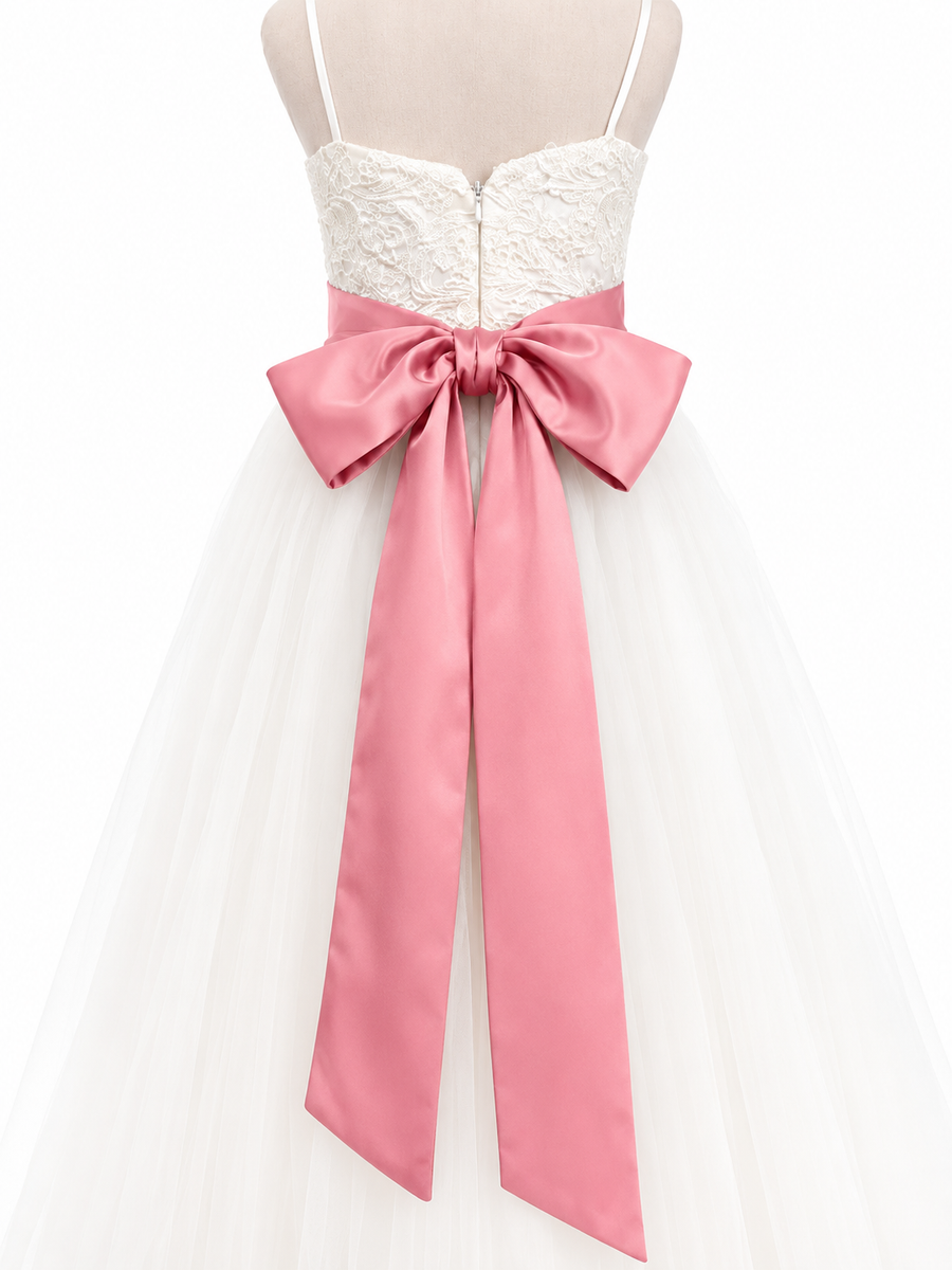 Girls Satin Tie Back Belt
