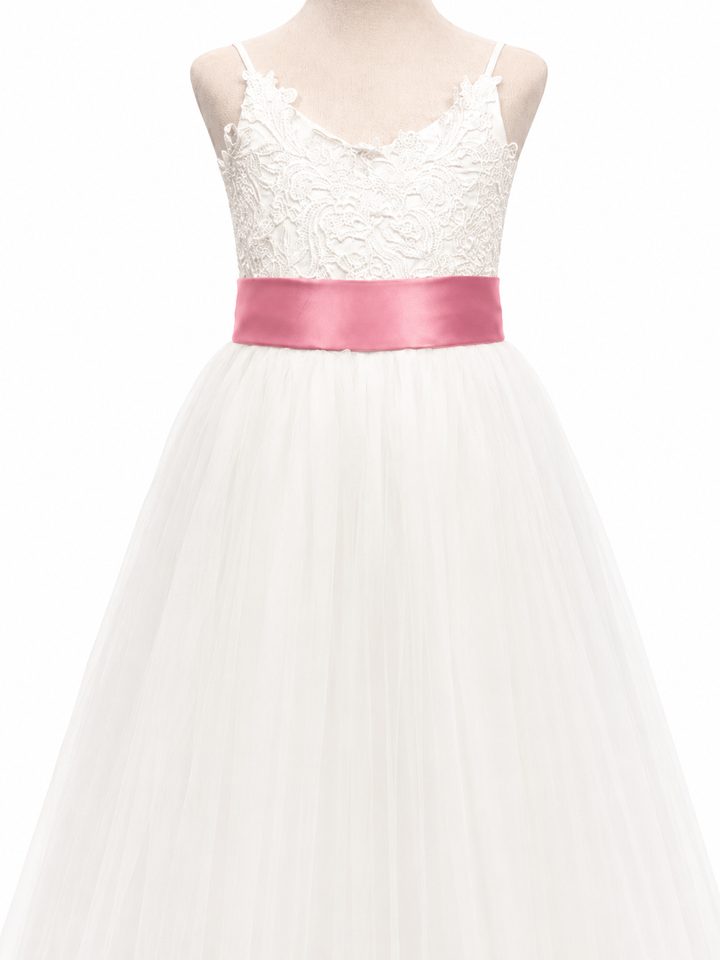 Girls Satin Tie Back Belt