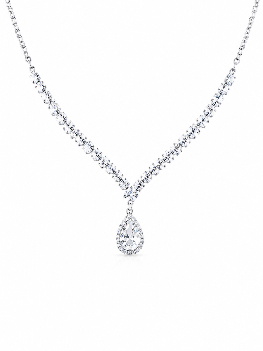 Flash Diamond Tassel Necklace Luxury Dress Accessories Dinner Clavicle Necklace CN91