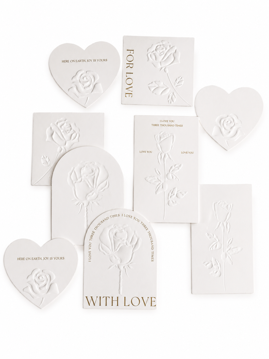Love Rose Card Creative Special-shaped Decorative Greeting Card Valentine's Day Love Letter Card