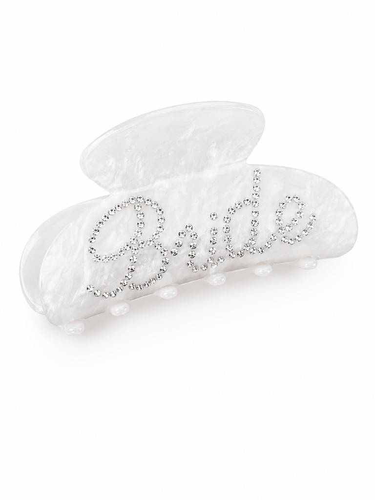 Letter Pearl Grab Clip Elegant Diamond Clip Large Hair Accessories CN396