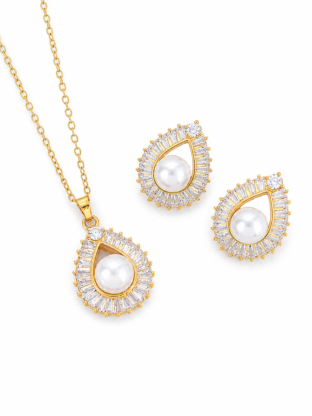 Flash Diamond Tassel Luxury Dress Accessories Dinner Clavicle Necklace Earring CN280