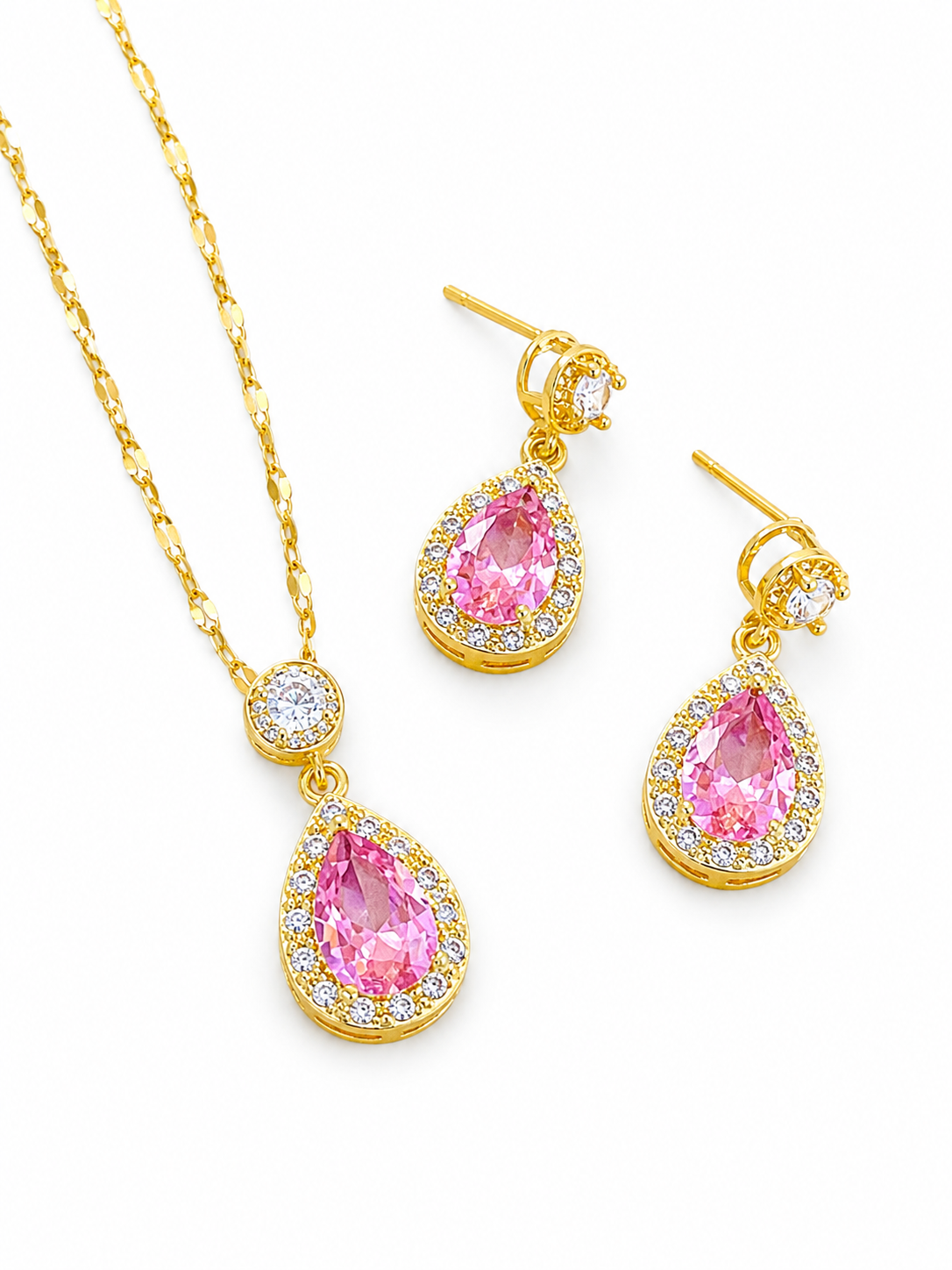 Flash Diamond Tassel Luxury Dress Accessories Dinner Clavicle Necklace Earring CN285