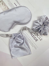Bride and Bridesmaid Eye Mask for Sleeping with Satin Hair Scrunchies Adjustable Blindfold and Hair Ties for Women Wedding Proposal Present Bachelorette Party Favors