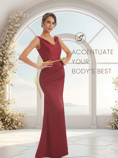 Sexy Simple V-neck Mermaid Soft Satin Floor Length Bridesmaid Dresses Online