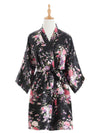 Floral Silky Satin Robe Wedding Bridal Party Bride Bridesmaid Robes for Women Dressing Gown