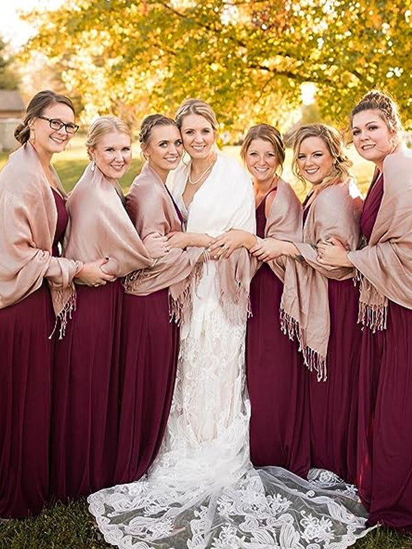 Bridesmaid Dresses Silver Shawls For Bridesmaids Pashmina Shawls