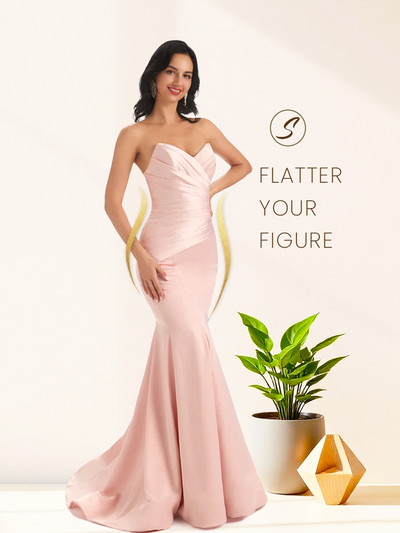 Sexy Soft Satin Sweetheart Unique Floor-Length Long Mermaid Bridesmaid Dresses