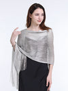 Sparkling Metallic Shawls and Wraps with Buckle for Evening Party Dresses Wedding Party