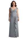 Elegant V-neck Sleeveless Mermaid Chiffon Ruffles Mother of the Brides Dresses