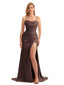 Stretch Satin Spaghetti Straps Fall Bridesmaid Dresses