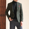 Men's Vintage Herringbone Tweed Notch Lapel Blazer Jacket CN420