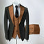 Marigold Mens' formal Suits Slim Fit Notch Lapel suit 3 Pieces Suit CN490