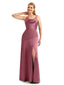 Spring Scoop Mermaid Casual Satin Bridesmaid Dresses