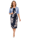 Open Front 1/2 Sleeves Satin Jacket