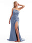 Long Satin Spring Side Split Bridesmaid Dresses