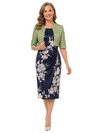 Open Front 1/2 Sleeves Satin Jacket