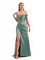 Eucalyptus Satin Lace Mermaid Bridesmaid Dress