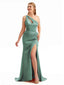 Spring One-Shoulder Satin Silky Bridesmaid Dresses