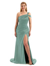 Eucalyptus Satin One Shoulder Bridesmaid Dress