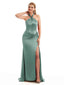 Eucalyptus Silky Satin Gown For Bridesmaid