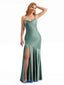 Eucalyptus Satin Back Criss-Cross Bridesmaid Dress