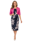 Open Front 1/2 Sleeves Satin Jacket