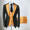 Gold Mens' formal Suits Slim Fit Notch Lapel suit 3 Pieces Suit CN493