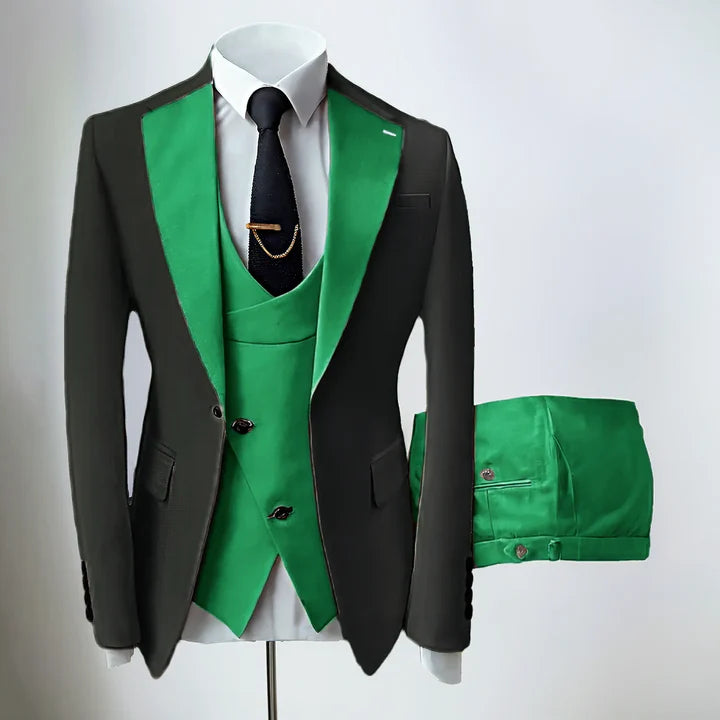 Green Mens' formal Suits Slim Fit Notch Lapel suit 3 Pieces Suit CN494