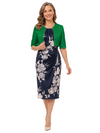 Open Front 1/2 Sleeves Satin Jacket