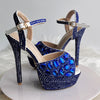 Women's Wedding Shoes Fish-Mouth Thin-heeled Rhinestone Wedding Shoes, Bridal Shoes Full-Diamond Shoes