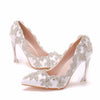 Crystal Heel Prom Evening Rhinestone Bridal Bridesmaid Shoes Evening Shoes