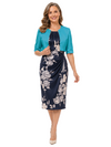 Open Front 1/2 Sleeves Satin Jacket