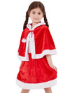 Christmas Velvet Shawl Cloak Cape Mrs Santa Claus Cape Robe Halloween Costume Red