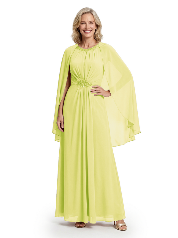 Modern Jewel Mother Of The Groom Dress Chiffon A-Line Gown With