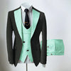 Mint Green Mens' formal Suits Slim Fit Notch Lapel suit 3 Pieces Suit CN495