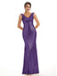 Sparkly Sequin V-neck Floor-Length Mermaid Bridesmaid Dresses In Stock