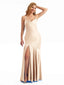 Criss-Cross Back Soft Neutral Bridesmaid Dress