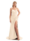 Silky Satin Spaghetti Straps Gown Floor-Length for Bridesmaids