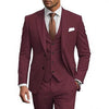 Classic 3 Piece Men's Suit with Regular Fit and Sophisticated Peak Lapel