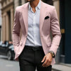 Pink Classic 1 Piece Men's Suit with Regular Fit and Sophisticated Peak Lapel