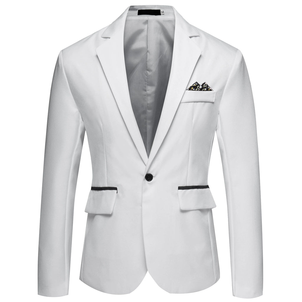 Classic 1 Piece Men's Suit with Regular Fit and Sophisticated Peak Lapel
