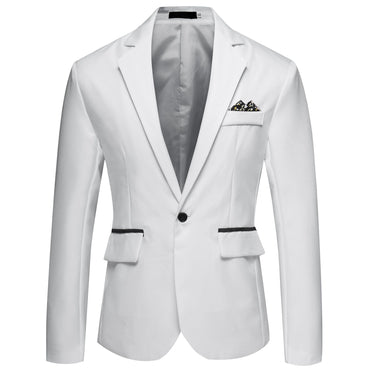 Classic 1 Piece Men's Suit with Regular Fit and Sophisticated Peak Lapel