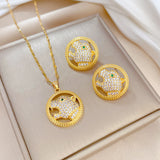 Flash Diamond Tassel Luxury Dress Accessories Dinner Clavicle Necklace Earring CN349