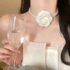 Retro Pearl Choker Necklace French Temperament Clavicle Chain CN140