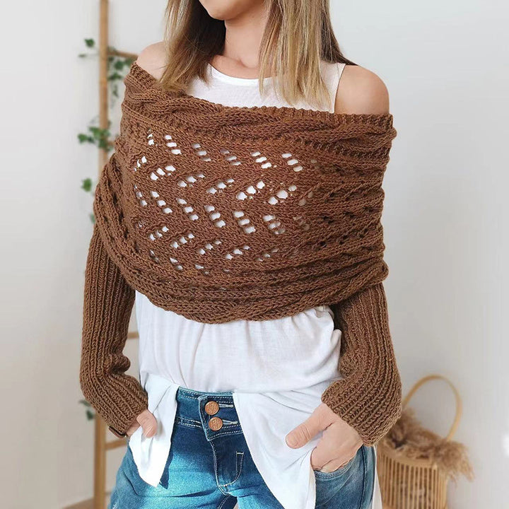 Winter Versatile Double-sided Cold-proof Thickened Warm Shawl Women's Scarf CN382